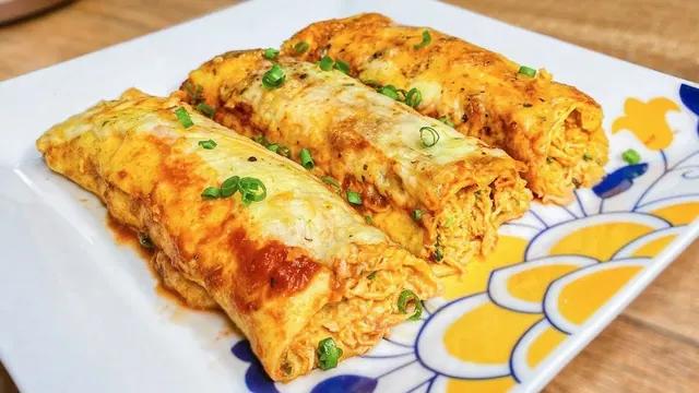 Panqueca Rellena de Pollo con Requesón